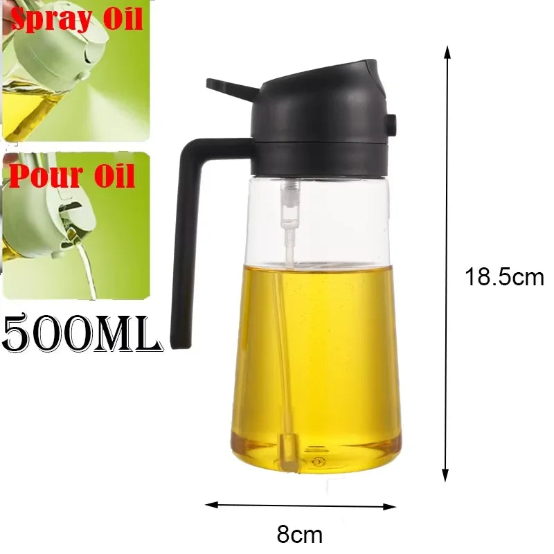2-in-1 Essential Kitchen Oil Sprayer and Dispenser Bottle