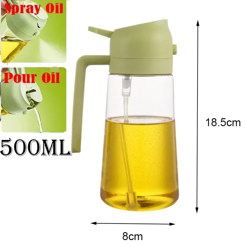 2-in-1 Essential Kitchen Oil Sprayer and Dispenser Bottle